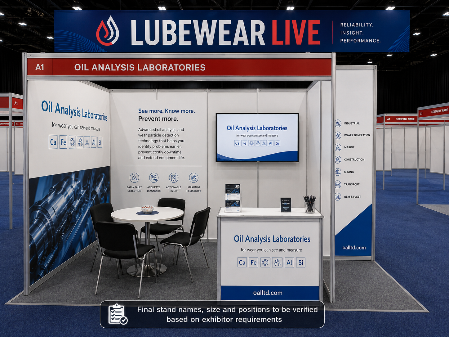Exhibitor stands built for live demos